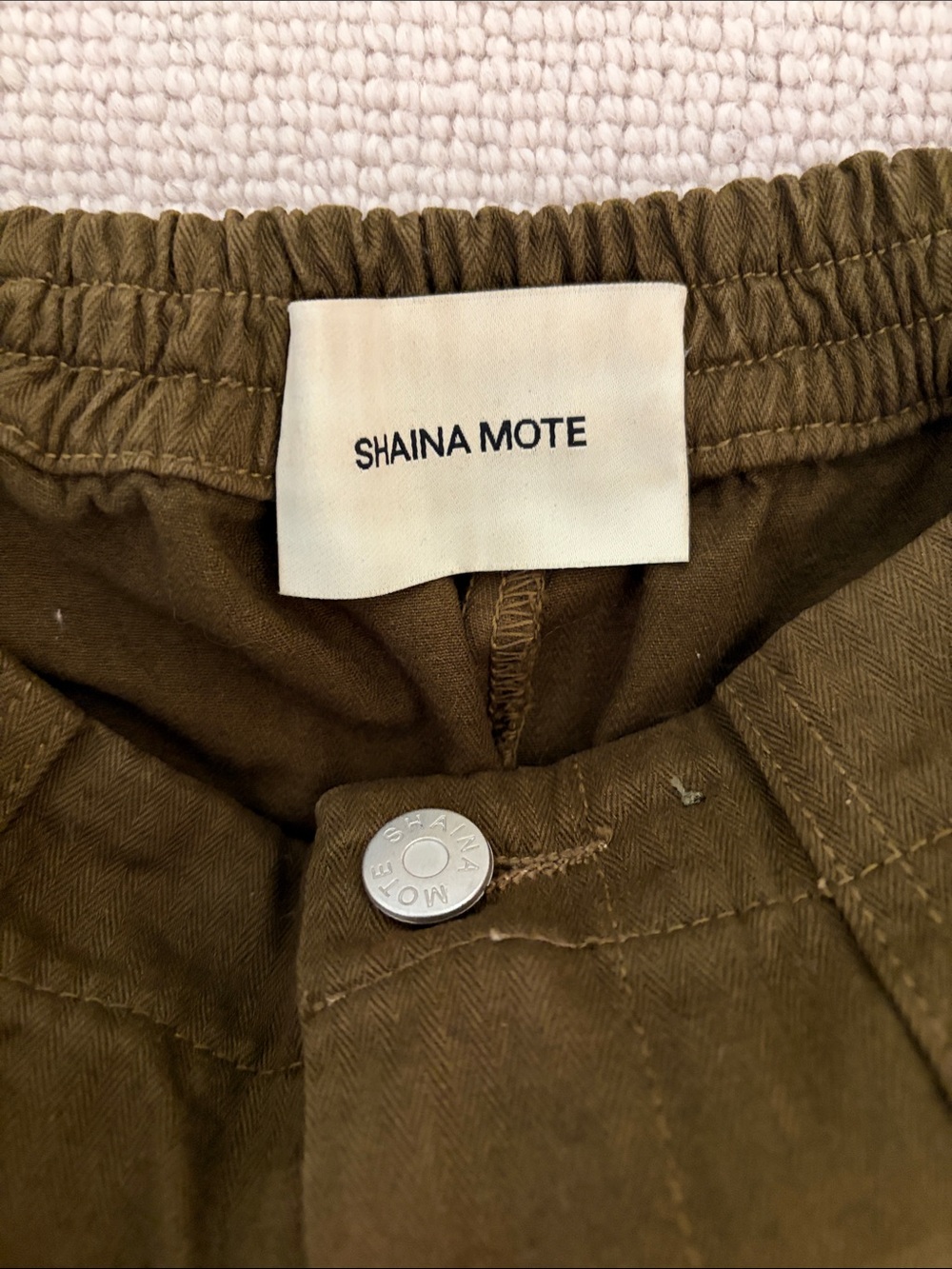 Shaina Mote Painter Pant sz S, dark olive - Picture 2 of 4